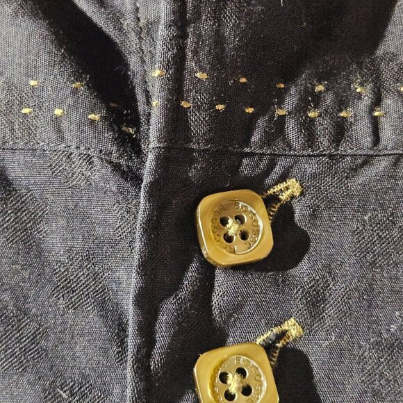 Bogosse Men’s Button Down Shirt Navy 6 Quiet Luxury Dark Academia Minimalist - Picture 6 of 13